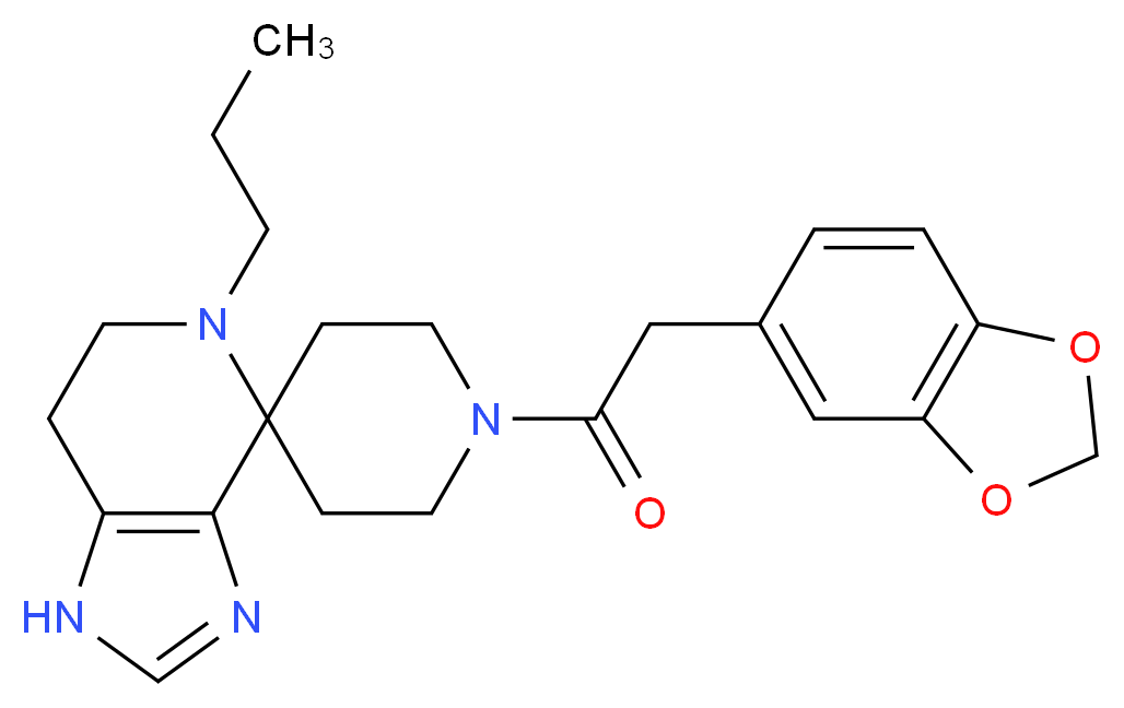 1'-(1,3-benzodioxol-5-ylacetyl)-5-propyl-1,5,6,7-tetrahydrospiro[imidazo[4,5-c]pyridine-4,4'-piperidine]_Molecular_structure_CAS_)