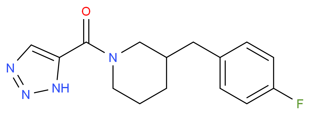 3-(4-fluorobenzyl)-1-(1H-1,2,3-triazol-5-ylcarbonyl)piperidine_Molecular_structure_CAS_)
