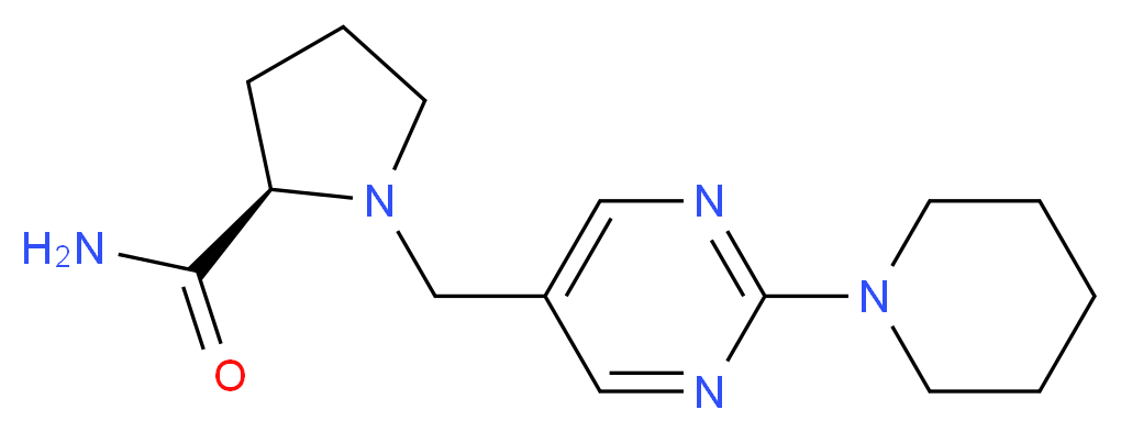 1-[(2-piperidin-1-ylpyrimidin-5-yl)methyl]-D-prolinamide_Molecular_structure_CAS_)