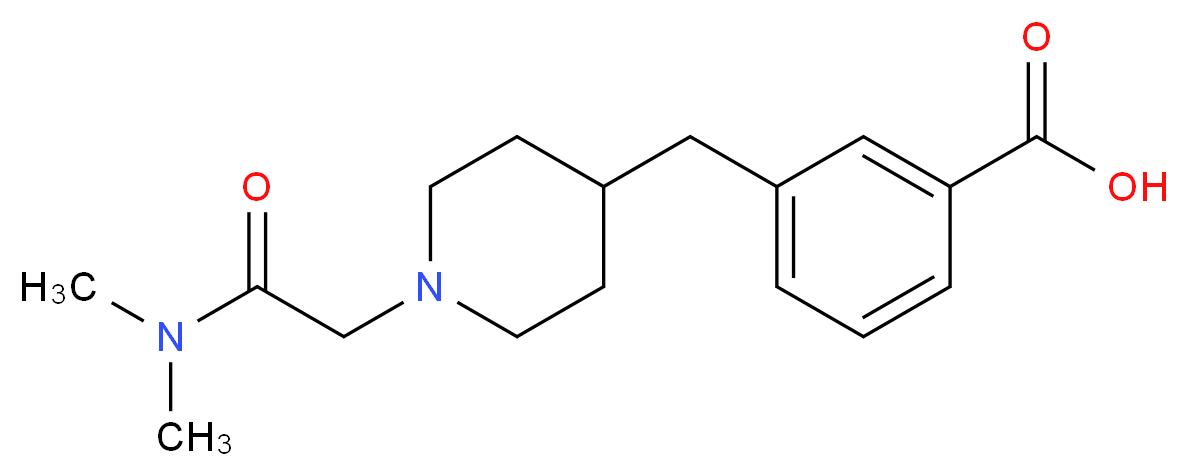 3-({1-[2-(dimethylamino)-2-oxoethyl]-4-piperidinyl}methyl)benzoic acid_Molecular_structure_CAS_)