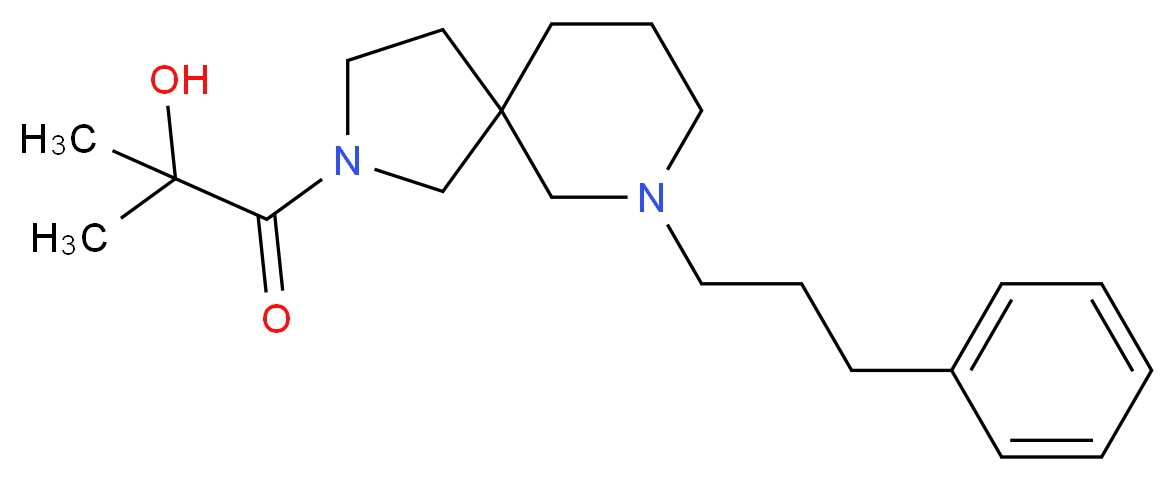 2-methyl-1-oxo-1-[7-(3-phenylpropyl)-2,7-diazaspiro[4.5]dec-2-yl]-2-propanol_Molecular_structure_CAS_)