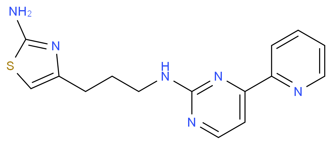 N-[3-(2-amino-1,3-thiazol-4-yl)propyl]-4-(2-pyridinyl)-2-pyrimidinamine_Molecular_structure_CAS_)
