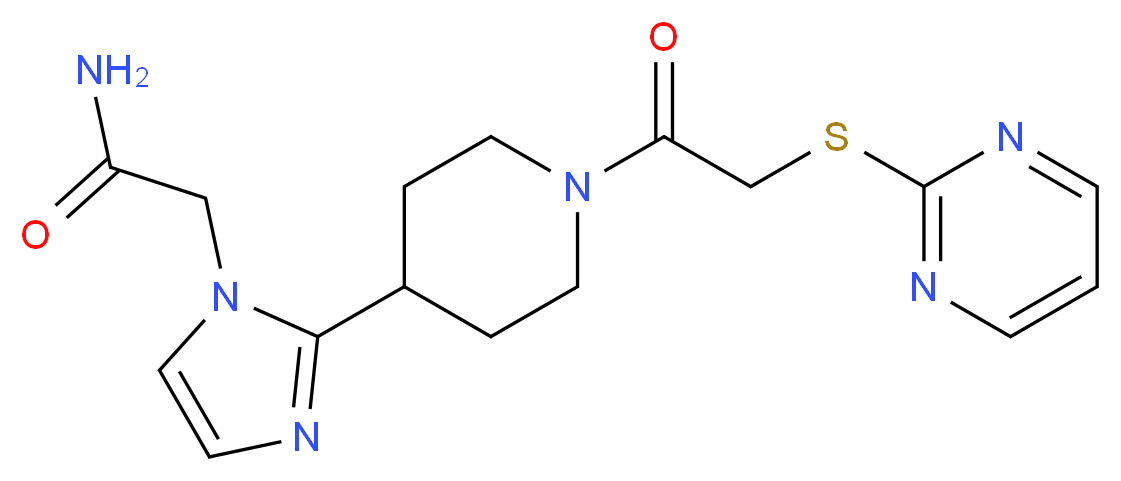 2-(2-{1-[(2-pyrimidinylthio)acetyl]-4-piperidinyl}-1H-imidazol-1-yl)acetamide_Molecular_structure_CAS_)