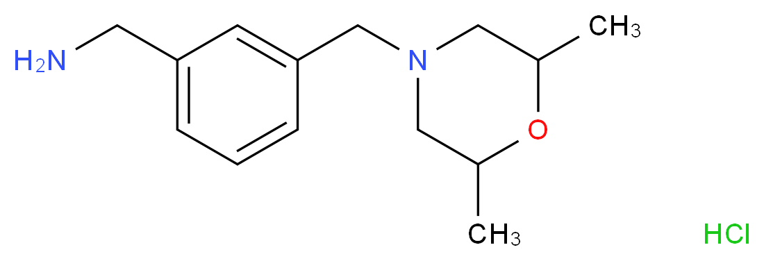{3-[(2,6-dimethylmorpholin-4-yl)methyl]phenyl}methanamine hydrochloride_Molecular_structure_CAS_)