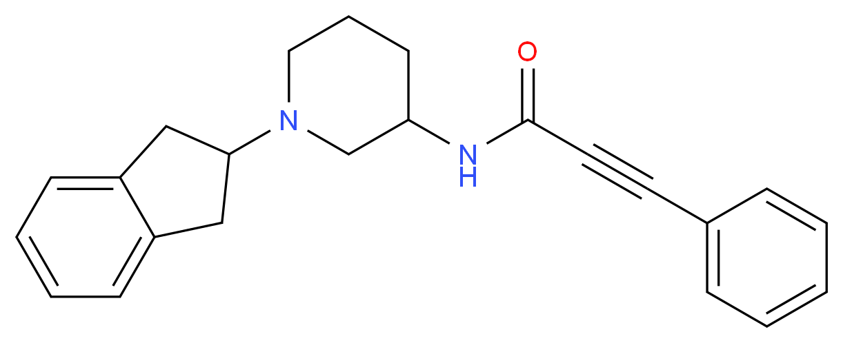 N-[1-(2,3-dihydro-1H-inden-2-yl)-3-piperidinyl]-3-phenyl-2-propynamide_Molecular_structure_CAS_)