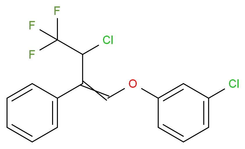 1-chloro-3-[(3-chloro-4,4,4-trifluoro-2-phenylbut-1-enyl)oxy]benzene_Molecular_structure_CAS_)