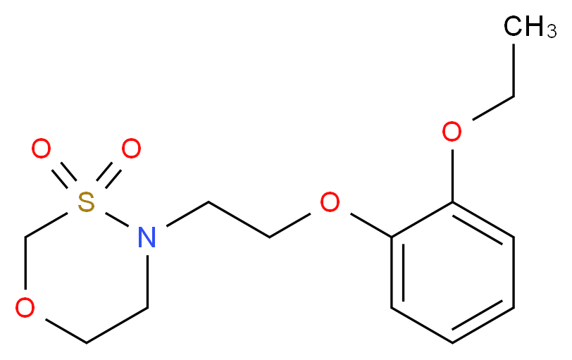 4-[2-(2-ethoxyphenoxy)ethyl]-1,3,4-oxathiazinane 3,3-dioxide_Molecular_structure_CAS_)