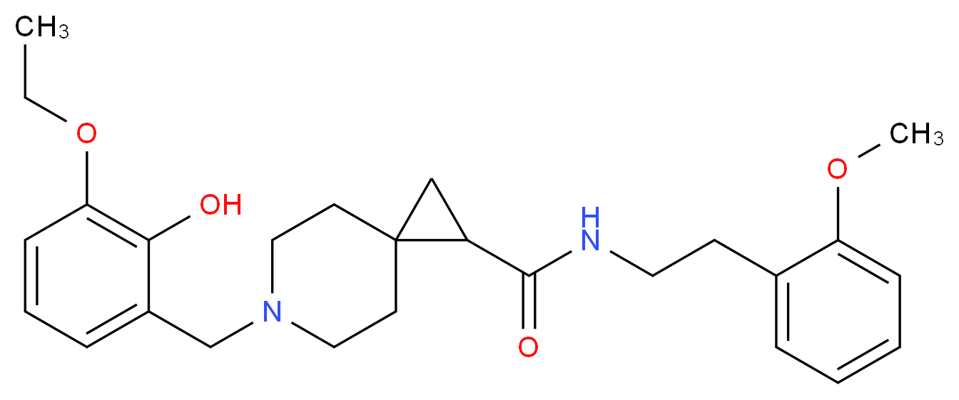 6-(3-ethoxy-2-hydroxybenzyl)-N-[2-(2-methoxyphenyl)ethyl]-6-azaspiro[2.5]octane-1-carboxamide_Molecular_structure_CAS_)