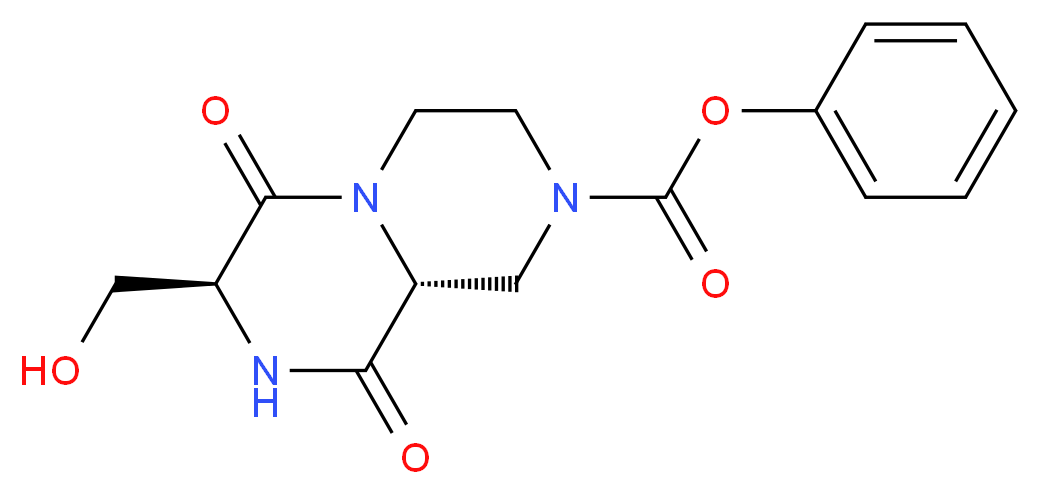 phenyl (7S,9aR)-7-(hydroxymethyl)-6,9-dioxooctahydro-2H-pyrazino[1,2-a]pyrazine-2-carboxylate_Molecular_structure_CAS_)