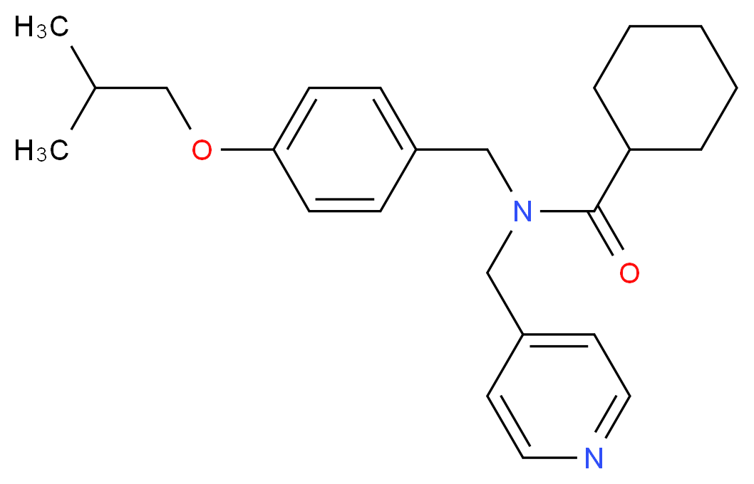 N-(4-isobutoxybenzyl)-N-(4-pyridinylmethyl)cyclohexanecarboxamide_Molecular_structure_CAS_)