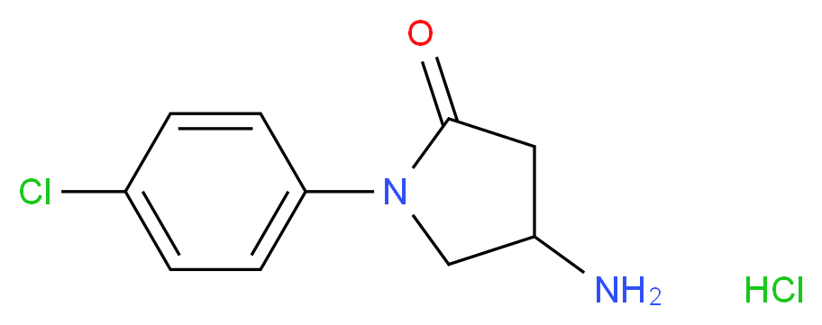 4-Amino-1-(4-chlorophenyl)pyrrolidin-2-one hydrochloride_Molecular_structure_CAS_60655-93-8)