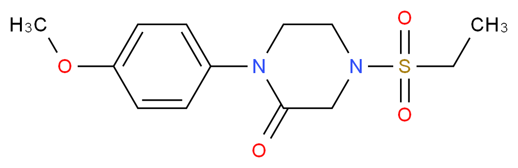 4-(ethylsulfonyl)-1-(4-methoxyphenyl)-2-piperazinone_Molecular_structure_CAS_)