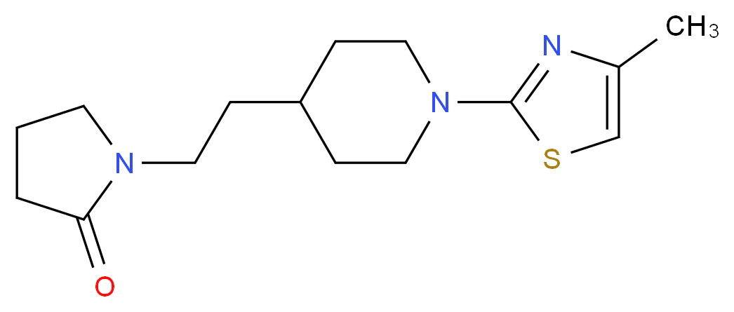 1-{2-[1-(4-methyl-1,3-thiazol-2-yl)piperidin-4-yl]ethyl}pyrrolidin-2-one_Molecular_structure_CAS_)