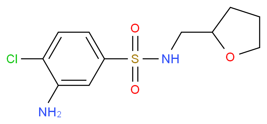 3-Amino-4-chloro-N-(tetrahydro-2-furanylmethyl)-benzenesulfonamide_Molecular_structure_CAS_)