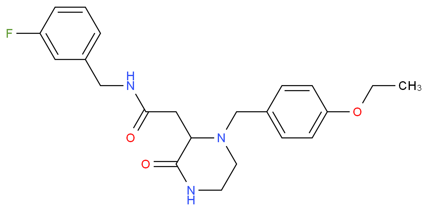 2-[1-(4-ethoxybenzyl)-3-oxo-2-piperazinyl]-N-(3-fluorobenzyl)acetamide_Molecular_structure_CAS_)