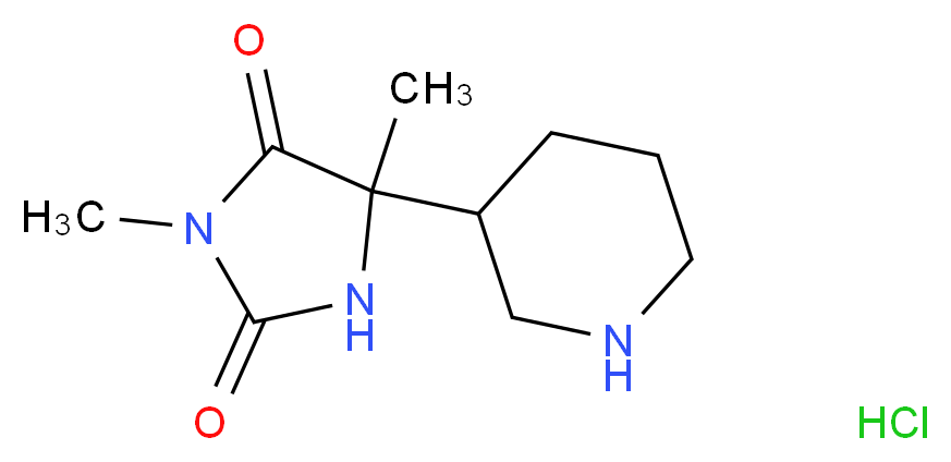 3,5-dimethyl-5-(piperidin-3-yl)imidazolidine-2,4-dione hydrochloride_Molecular_structure_CAS_)