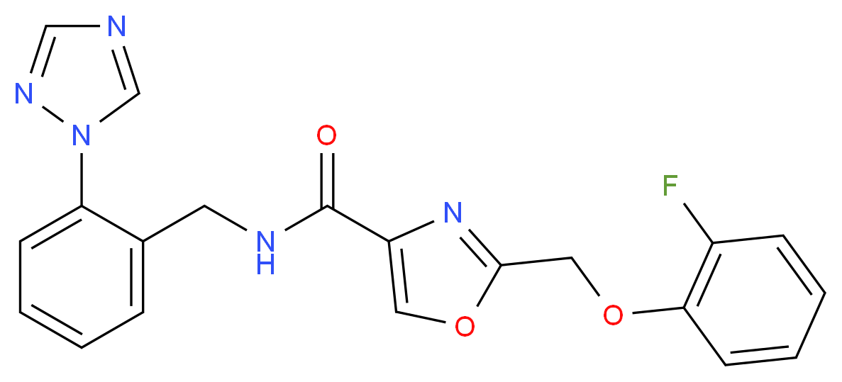 2-[(2-fluorophenoxy)methyl]-N-[2-(1H-1,2,4-triazol-1-yl)benzyl]-1,3-oxazole-4-carboxamide_Molecular_structure_CAS_)
