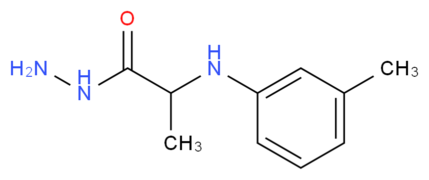 2-[(3-Methylphenyl)amino]propanohydrazide_Molecular_structure_CAS_)
