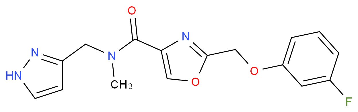 2-[(3-fluorophenoxy)methyl]-N-methyl-N-(1H-pyrazol-3-ylmethyl)-1,3-oxazole-4-carboxamide_Molecular_structure_CAS_)