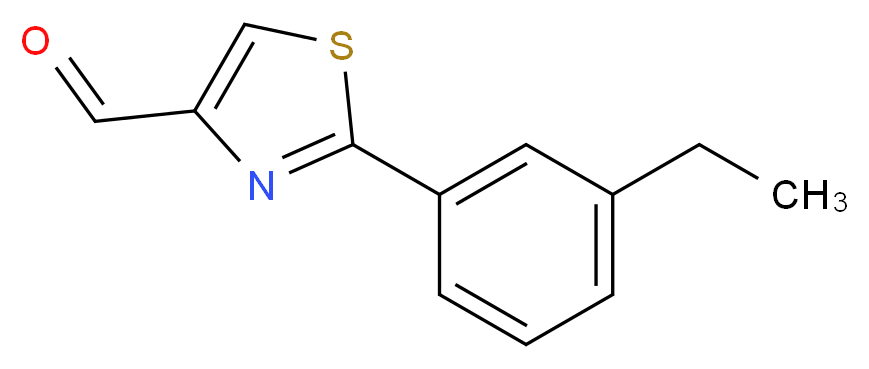 2-(3-ETHYL-PHENYL)-THIAZOLE-4-CARBALDEHYDE_Molecular_structure_CAS_885279-08-3)