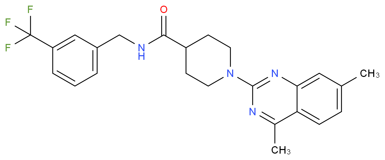 1-(4,7-dimethyl-2-quinazolinyl)-N-[3-(trifluoromethyl)benzyl]-4-piperidinecarboxamide_Molecular_structure_CAS_)