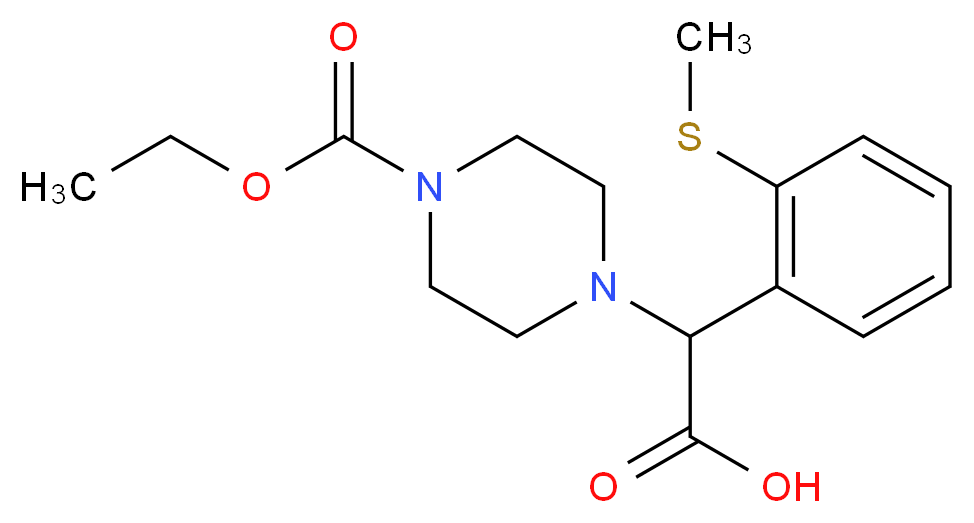 [4-(ethoxycarbonyl)piperazin-1-yl][2-(methylthio)phenyl]acetic acid_Molecular_structure_CAS_)