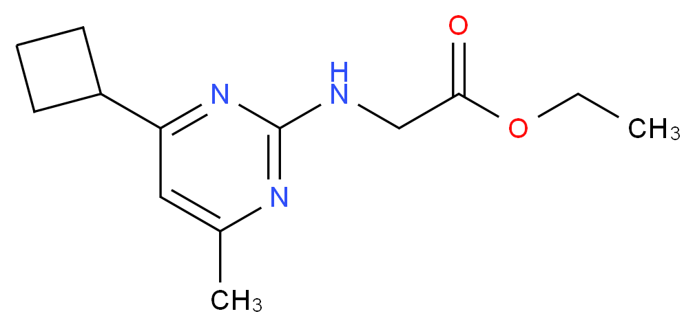 ethyl N-(4-cyclobutyl-6-methylpyrimidin-2-yl)glycinate_Molecular_structure_CAS_)