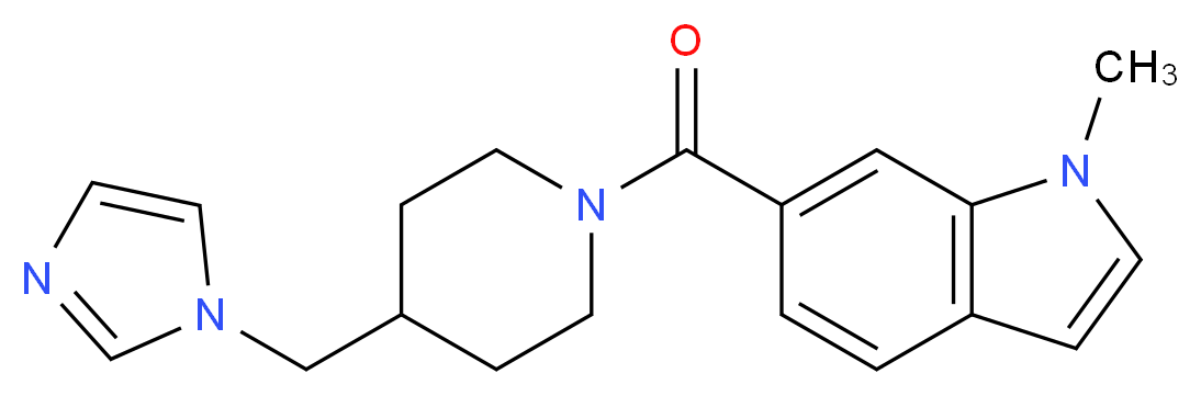 6-{[4-(1H-imidazol-1-ylmethyl)-1-piperidinyl]carbonyl}-1-methyl-1H-indole_Molecular_structure_CAS_)