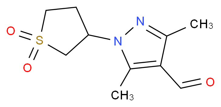 1-(1,1-dioxidotetrahydrothiophen-3-yl)-3,5-dimethyl-1H-pyrazole-4-carbaldehyde_Molecular_structure_CAS_)