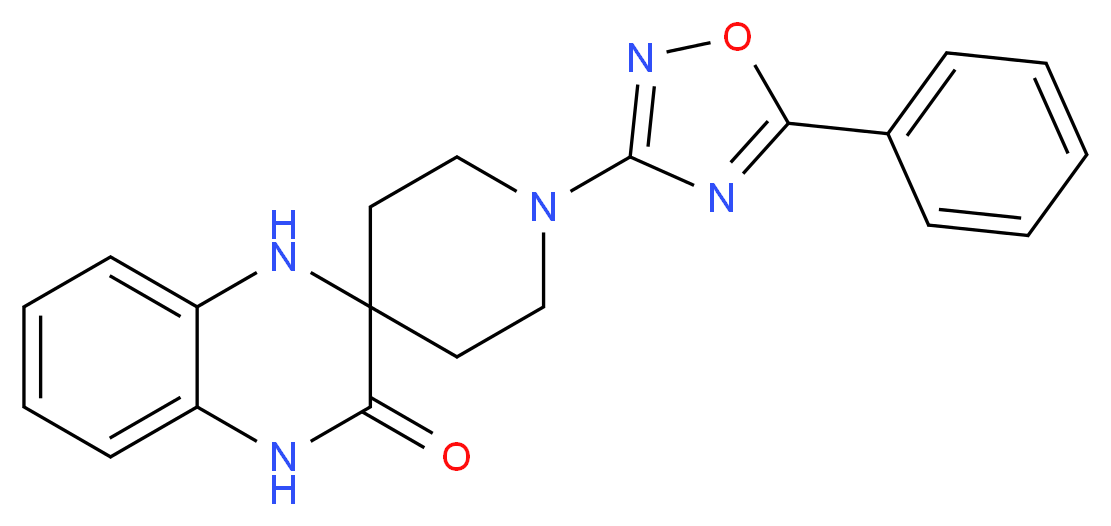 1-(5-phenyl-1,2,4-oxadiazol-3-yl)-1',4'-dihydro-3'H-spiro[piperidine-4,2'-quinoxalin]-3'-one_Molecular_structure_CAS_)