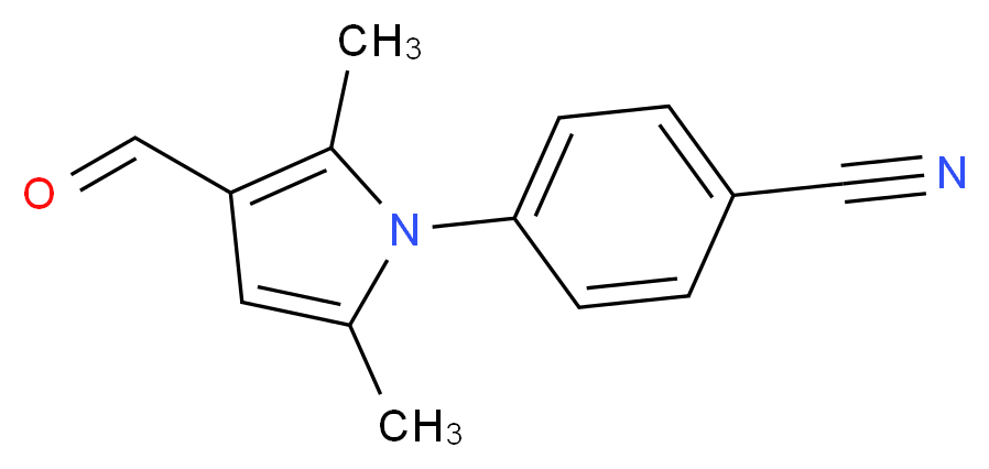 4-(3-formyl-2,5-dimethyl-1H-pyrrol-1-yl)benzonitrile_Molecular_structure_CAS_)