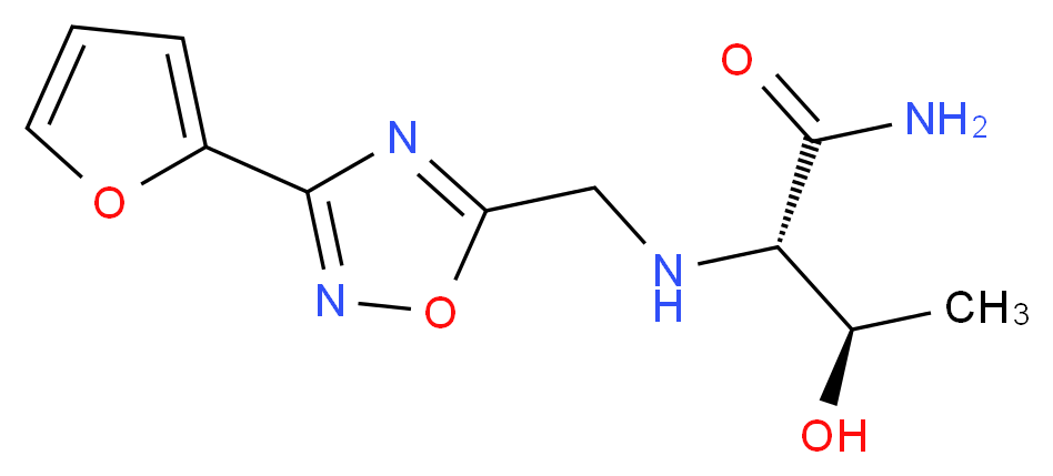 (2S,3R)-2-({[3-(2-furyl)-1,2,4-oxadiazol-5-yl]methyl}amino)-3-hydroxybutanamide_Molecular_structure_CAS_)