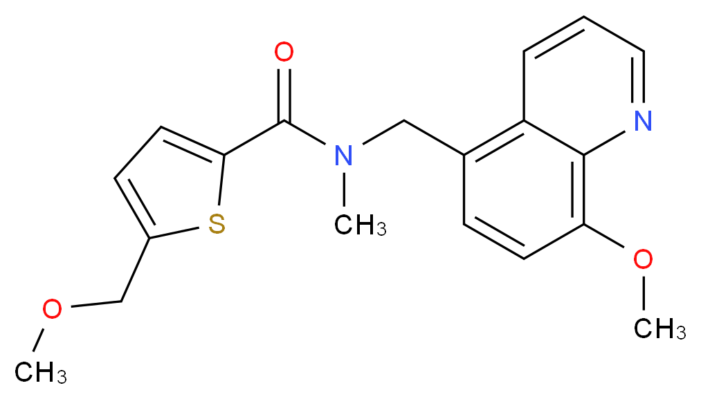 5-(methoxymethyl)-N-[(8-methoxyquinolin-5-yl)methyl]-N-methylthiophene-2-carboxamide_Molecular_structure_CAS_)