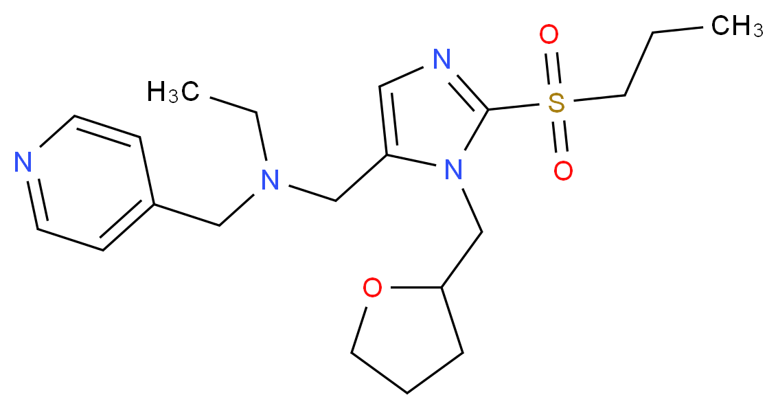 N-{[2-(propylsulfonyl)-1-(tetrahydro-2-furanylmethyl)-1H-imidazol-5-yl]methyl}-N-(4-pyridinylmethyl)ethanamine_Molecular_structure_CAS_)