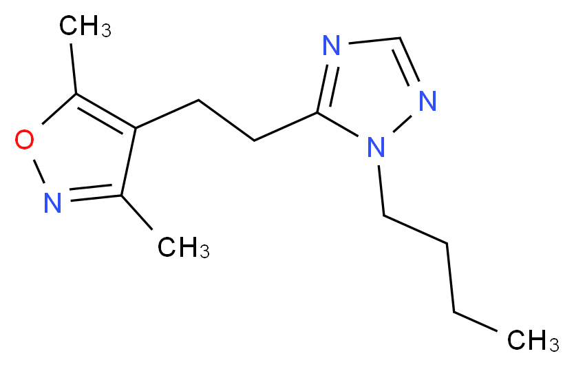 1-butyl-5-[2-(3,5-dimethylisoxazol-4-yl)ethyl]-1H-1,2,4-triazole_Molecular_structure_CAS_)