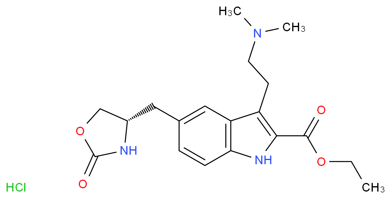 Zolmitriptan 2-Carboxylic Acid Ethyl Ester Hydrochloride_Molecular_structure_CAS_868622-23-5)