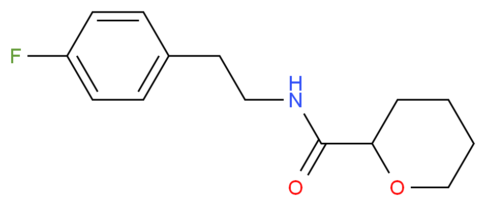 N-[2-(4-fluorophenyl)ethyl]tetrahydro-2H-pyran-2-carboxamide_Molecular_structure_CAS_)