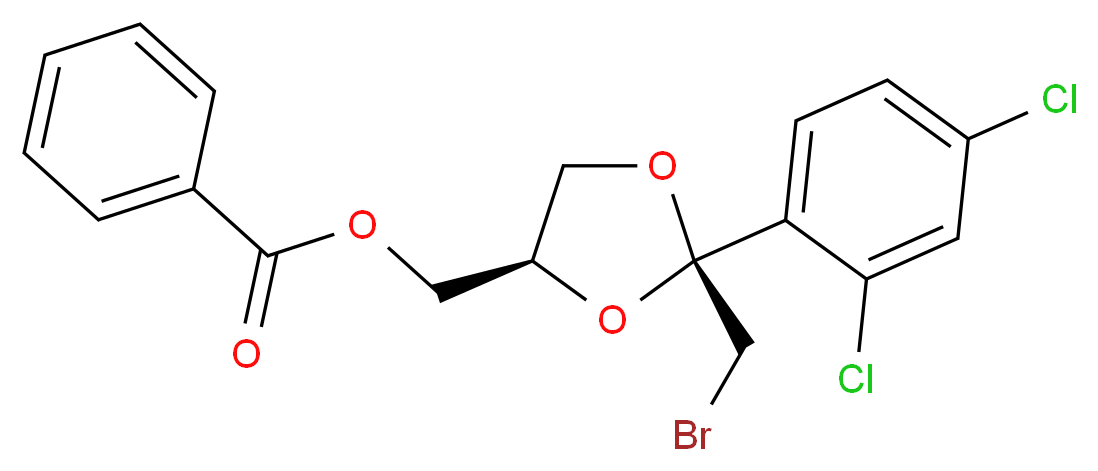 cis-[2-Bromomethyl-2-(2,4-dichlorophenyl)-1,3-dioxolan-4-yl]methyl Benzoate _Molecular_structure_CAS_61397-56-6)