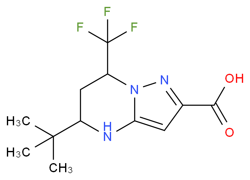 5-tert-Butyl-7-trifluoromethyl-4,5,6,7-tetrahydro-pyrazolo[1,5-a]pyrimidine-2-carboxylic acid_Molecular_structure_CAS_436088-41-4)