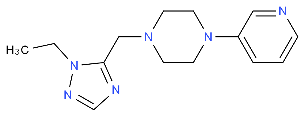 1-[(1-ethyl-1H-1,2,4-triazol-5-yl)methyl]-4-pyridin-3-ylpiperazine_Molecular_structure_CAS_)