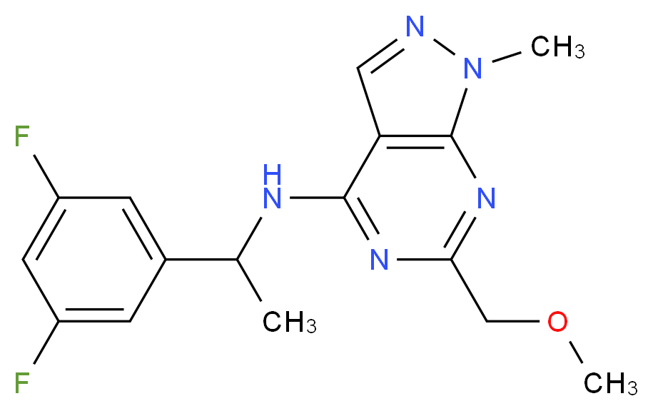 N-[1-(3,5-difluorophenyl)ethyl]-6-(methoxymethyl)-1-methyl-1H-pyrazolo[3,4-d]pyrimidin-4-amine_Molecular_structure_CAS_)
