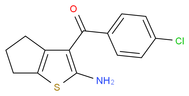 (2-Amino-5,6-dihydro-4H-cyclopenta[b]thiophen-3-yl)-(4-chloro-phenyl)-methanone_Molecular_structure_CAS_)