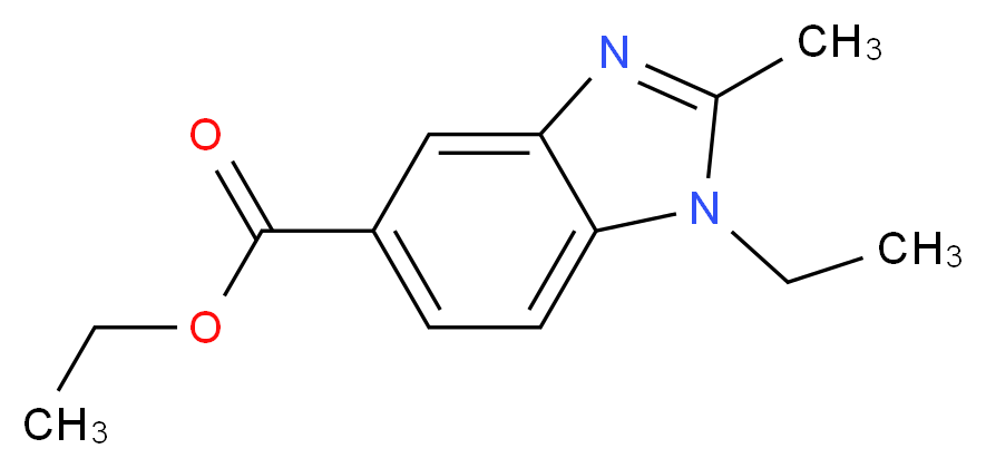 1-Ethyl-2-methyl-1H-benzoimidazole-5-carboxylic acid ethyl ester_Molecular_structure_CAS_92108-02-6)