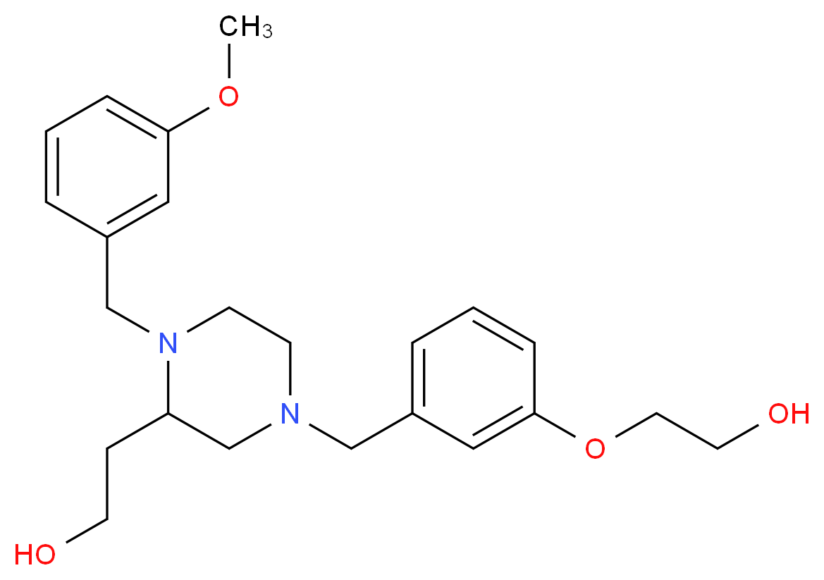 2-[4-[3-(2-hydroxyethoxy)benzyl]-1-(3-methoxybenzyl)-2-piperazinyl]ethanol_Molecular_structure_CAS_)