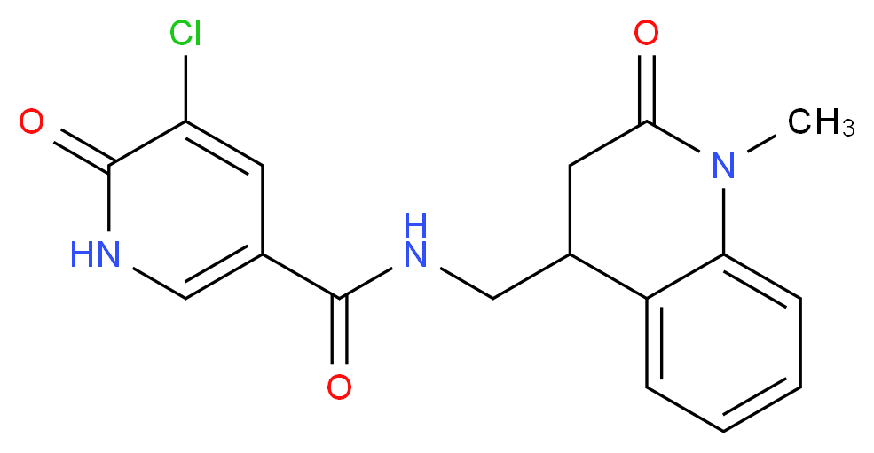 5-chloro-N-[(1-methyl-2-oxo-1,2,3,4-tetrahydroquinolin-4-yl)methyl]-6-oxo-1,6-dihydropyridine-3-carboxamide_Molecular_structure_CAS_)