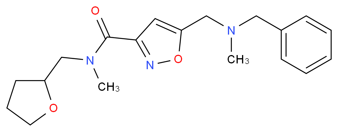 5-{[benzyl(methyl)amino]methyl}-N-methyl-N-(tetrahydrofuran-2-ylmethyl)isoxazole-3-carboxamide_Molecular_structure_CAS_)