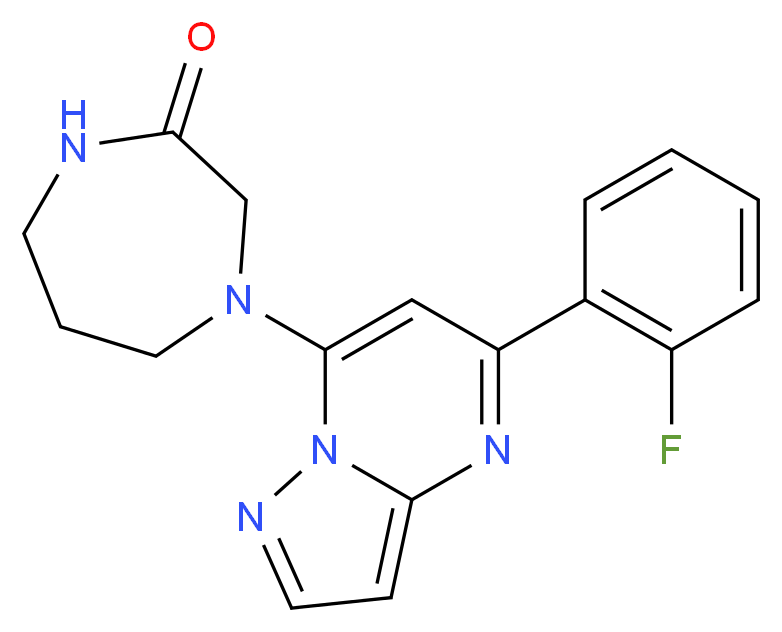 4-[5-(2-fluorophenyl)pyrazolo[1,5-a]pyrimidin-7-yl]-1,4-diazepan-2-one_Molecular_structure_CAS_)