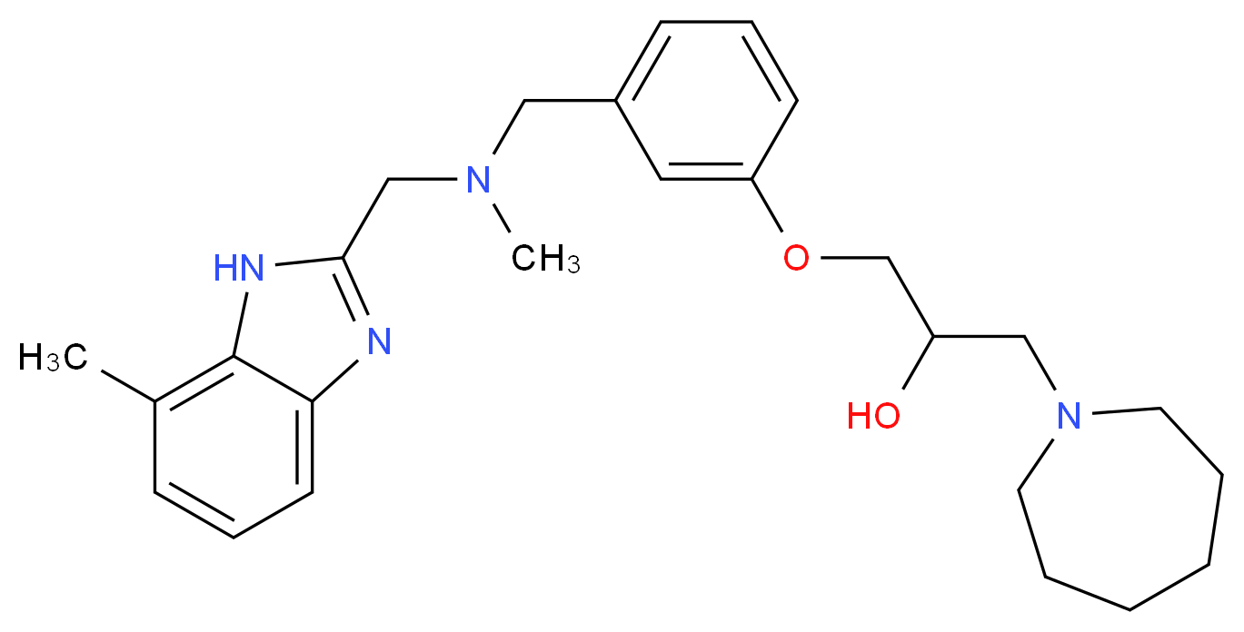 1-(1-azepanyl)-3-[3-({methyl[(7-methyl-1H-benzimidazol-2-yl)methyl]amino}methyl)phenoxy]-2-propanol_Molecular_structure_CAS_)