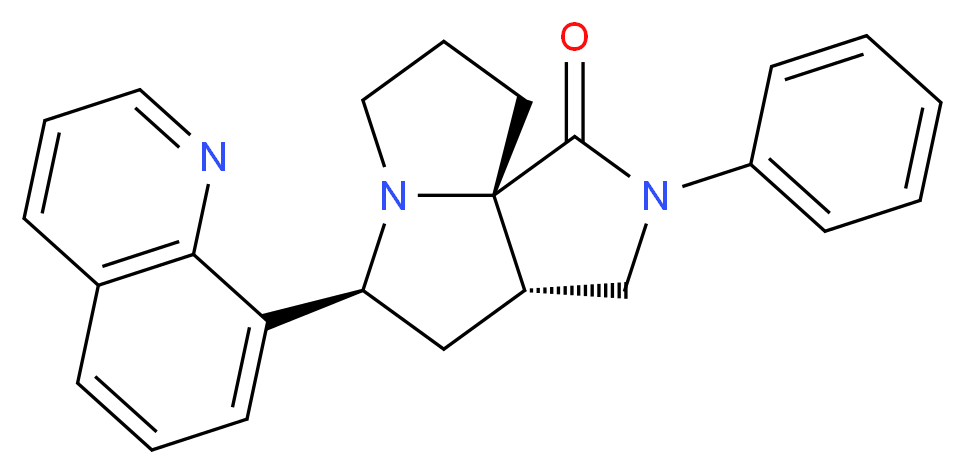 (3aS*,5S*,9aS*)-2-phenyl-5-(8-quinolinyl)hexahydro-7H-pyrrolo[3,4-g]pyrrolizin-1(2H)-one_Molecular_structure_CAS_)