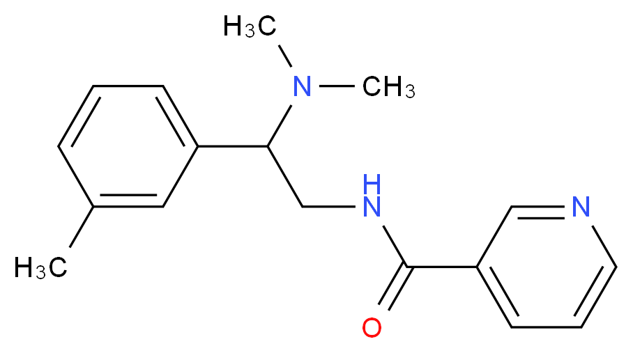N-[2-(dimethylamino)-2-(3-methylphenyl)ethyl]nicotinamide_Molecular_structure_CAS_)